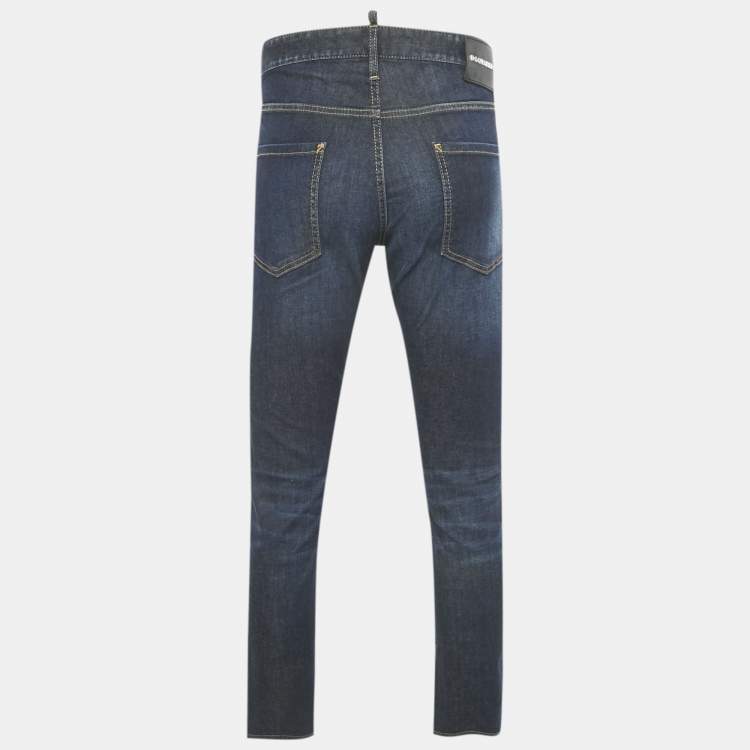 Pre Owned Dsquared2 Dark Blue Denim Cool Guy Jeans XL Waist 36"