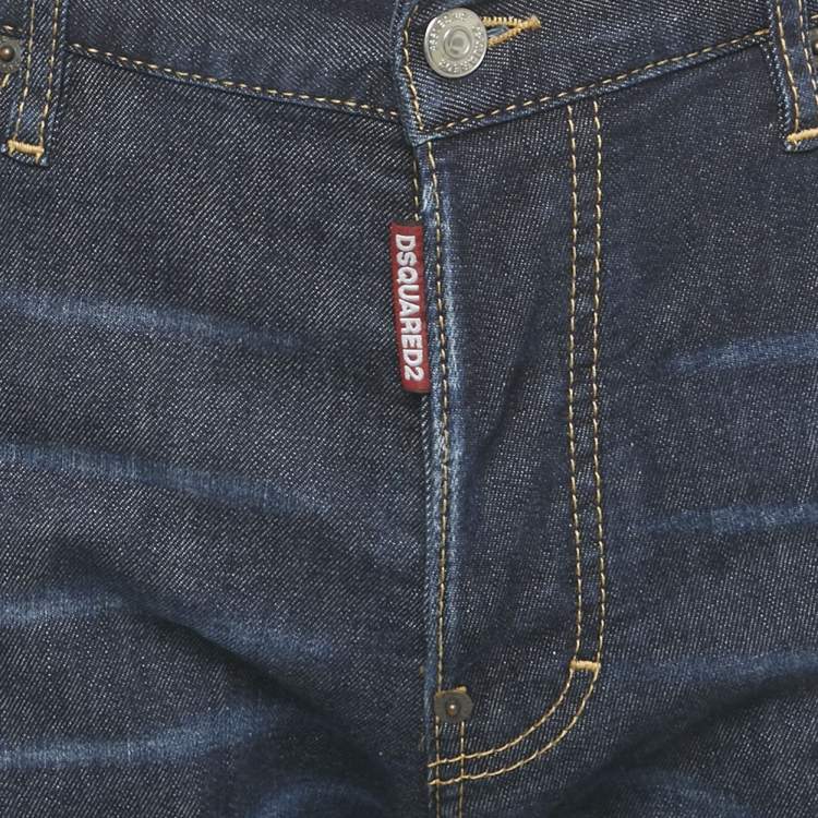 Pre Owned Dsquared2 Dark Blue Denim Cool Guy Jeans XL Waist 36"