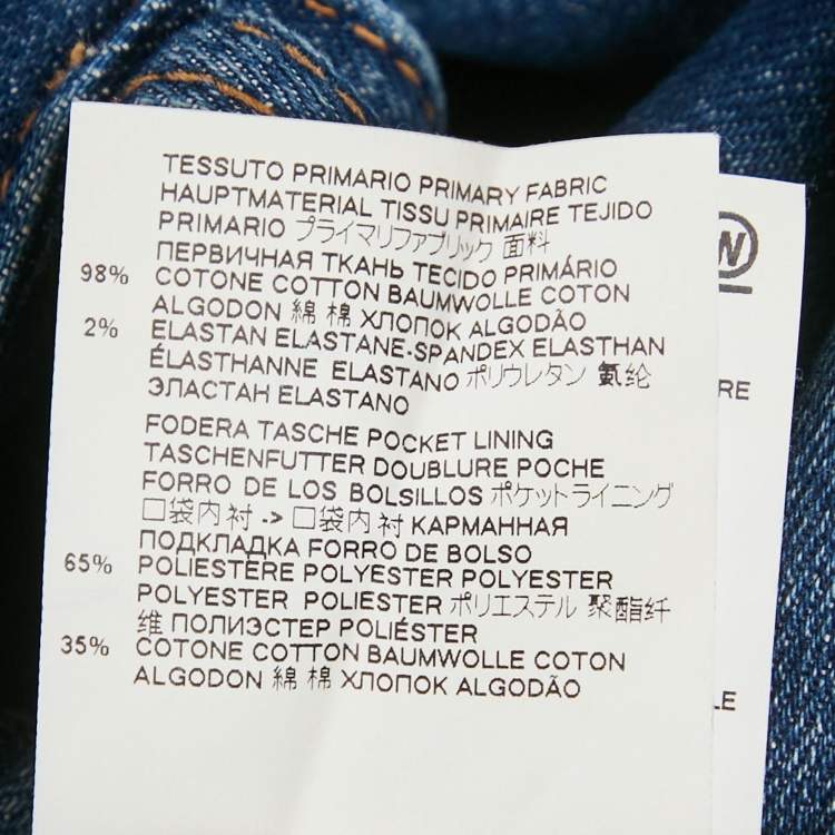 Pre Owned Dsquared2 Blue Distressed Denim Slim Jeans L Waist 33"