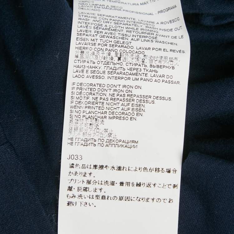 Pre Owned Dsquared2 Navy Blue Icon Print Jersey Cool Fit T-Shirt M