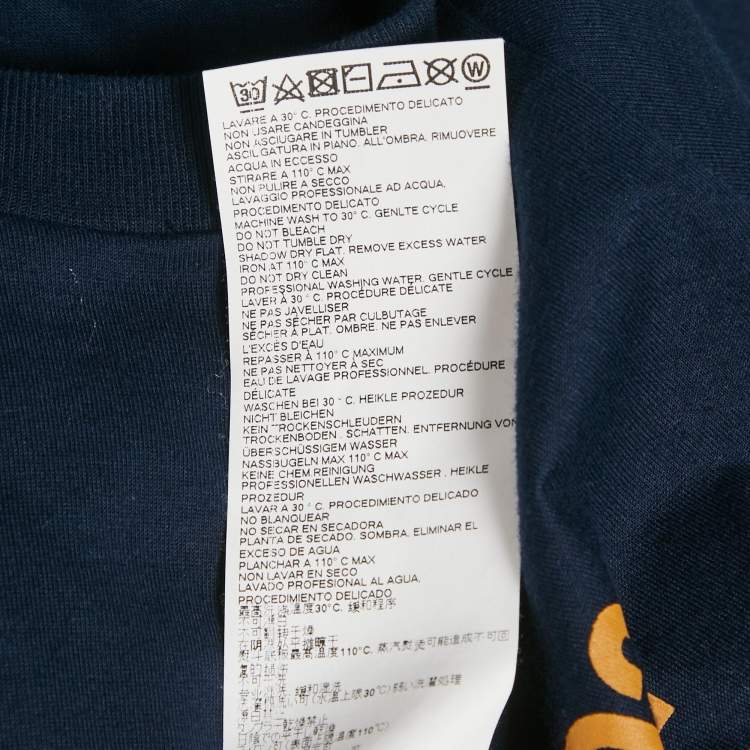 Pre Owned Dsquared2 Navy Blue Icon Print Jersey Cool Fit T-Shirt M