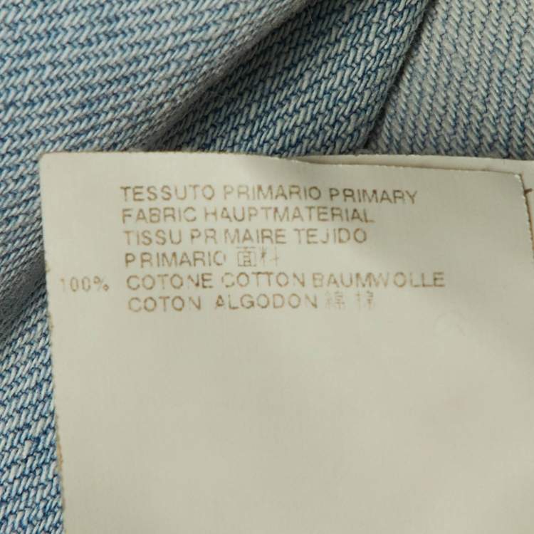 Pre Owned  Dsquared2 Blue Denim Distressed Slim Fit Jeans M/Waist 34"