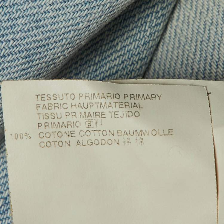 Pre Owned  Dsquared2 Blue Denim Distressed Slim Fit Jeans M/Waist 34"