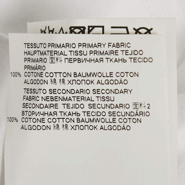 مملوكة مسبقًا Dsquared2 White Logo Tape Print Jersey T-Shirt L