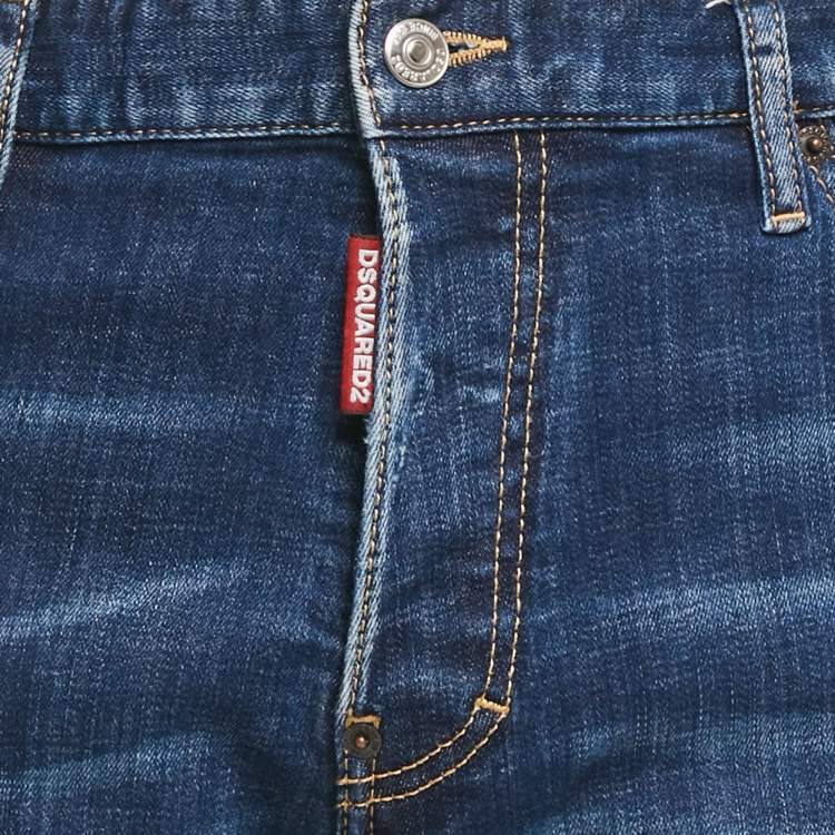 مملوكة مسبقًا Dsquared2 Blue Distressed Denim Cool Guy Jeans XL Waist 36"