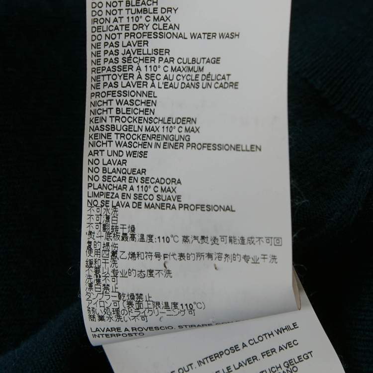 Pre Owned Dsquared2 Navy Blue Wool Knit Turtle Neck Sweater M