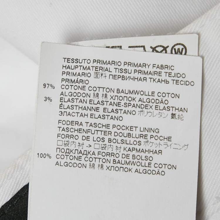 Pre Owned Dsquared2 White Denim Regular Fit Jeans M/Waist 33"