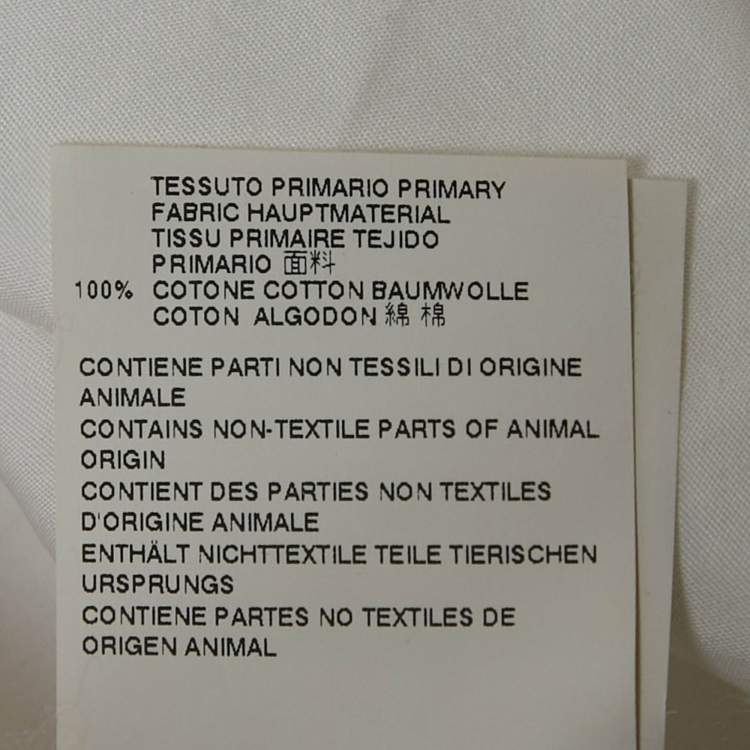 Pre Owned Dsquared2 White Tape Trim Cotton Shirt S