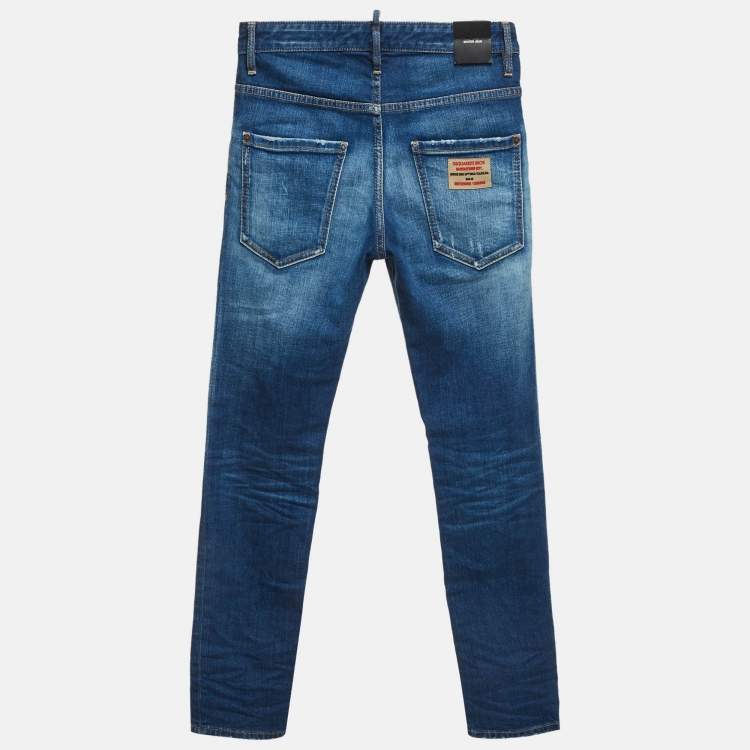 مملوكة مسبقًا Dsquared2 Blue Denim Skater Jeans S/Waist 32"