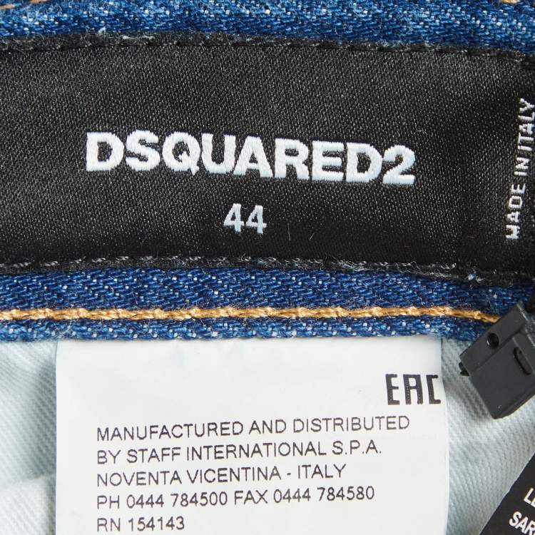 مملوكة مسبقًا Dsquared2 Blue Denim Skater Jeans S/Waist 32"