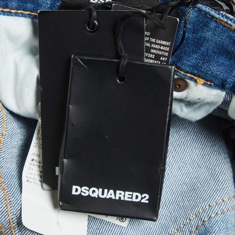 مملوكة مسبقًا Dsquared2 Blue Denim Skater Jeans S/Waist 32"
