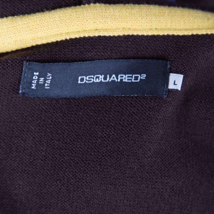 Pre Owned Dsquared2 Colorblock Kangaroo Pocket Detail Hooded Sweater L