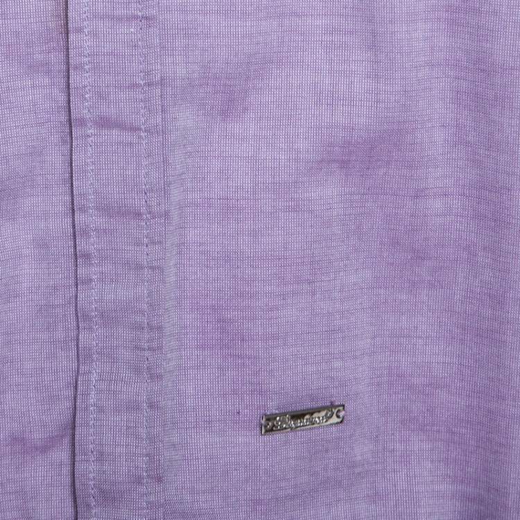 Pre Owned Dsquared2 Purple Chambray Cotton Button Front Shirt XL