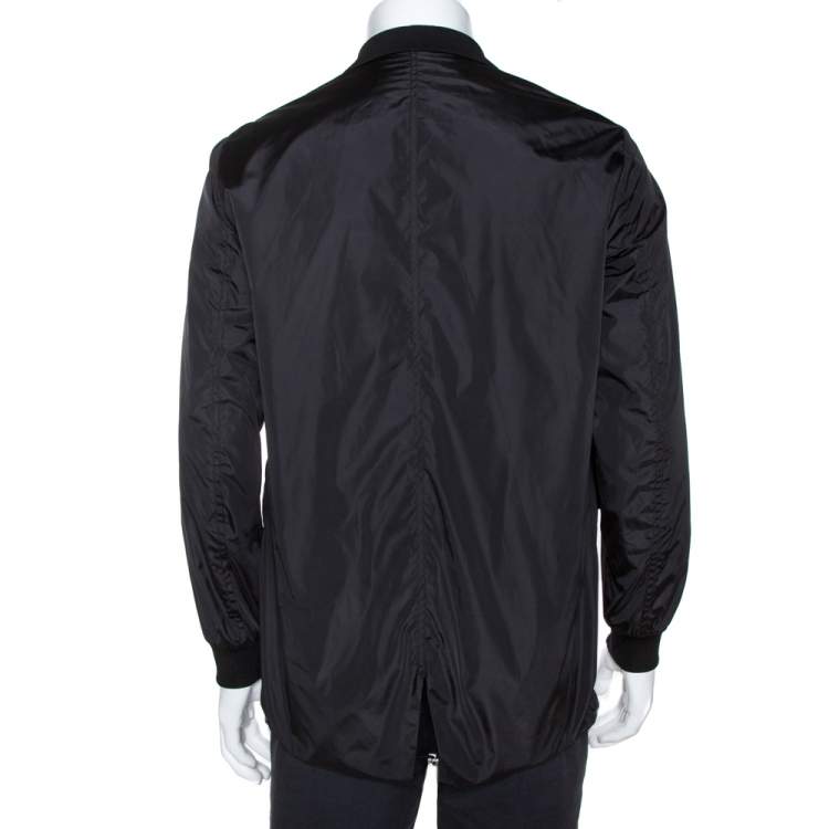 Pre Owned Dsquared Black Wool & Nylon Button Front Jacket XS