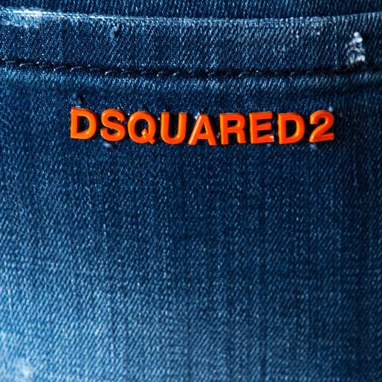 Pre Owned Dsquared2 Inidigo Medium Wash Denim Cool Guy Jeans L
