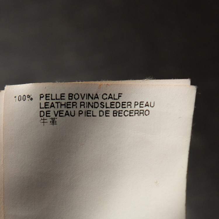 Pre Owned Dsquared2 Black Calf Leather Patch Detail Biker Pants L 