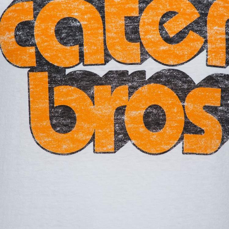Pre Owned Dsquared2 White Caten Bros Print Cotton Chic Dan Fit T-Shirt M