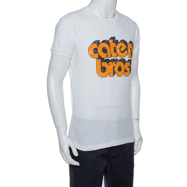 Sociale wetenschappen Hiel logo Dsquared2 White Caten Bros Print Cotton Chic Dan Fit T-Shirt M Dsquared2 |  TLC