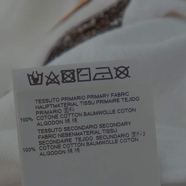 Pre Owned Dsquared2 White Caten Bros Print Cotton Chic Dan Fit T-Shirt M