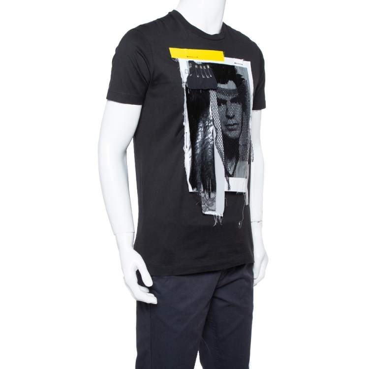 Pre Owned Dquared2 Black Dean Vicious Graphic Printed Cotton Crewneck T Shirt M