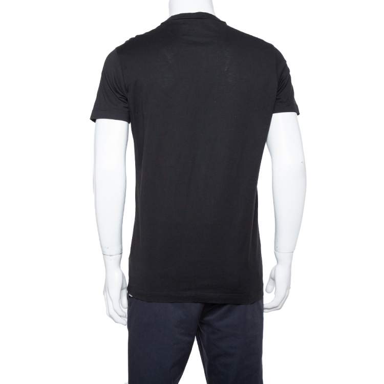 Pre Owned Dquared2 Black Dean Vicious Graphic Printed Cotton Crewneck T Shirt M