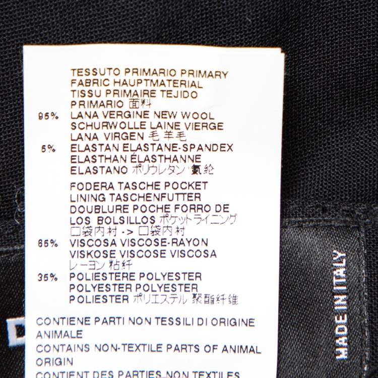 Pre Owned Dsquared2 Black Wool Harness Detail Biker Trousers L