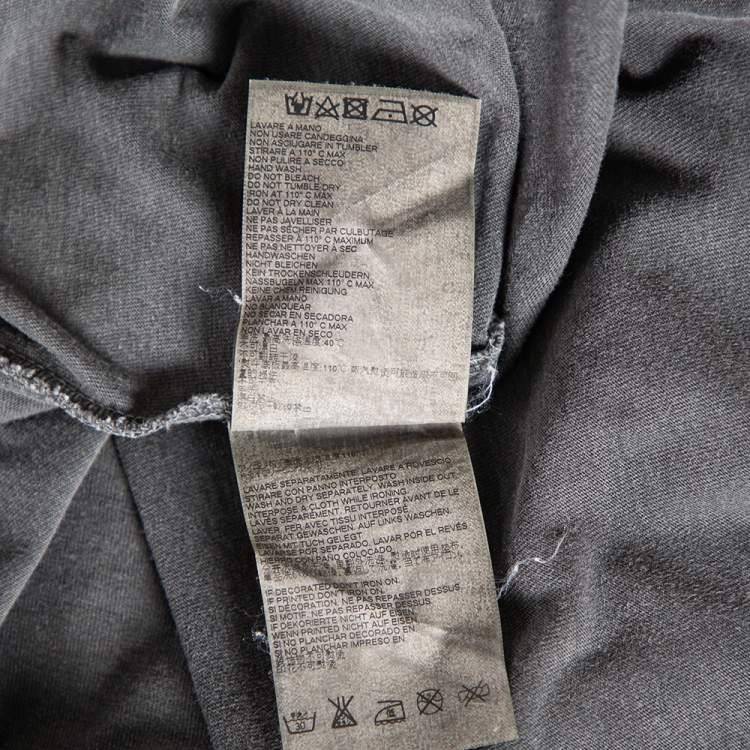 Pre Owned Dsquared2 Grey Canten Brothers Print Dyed Cotton Jersey T-Shirt S