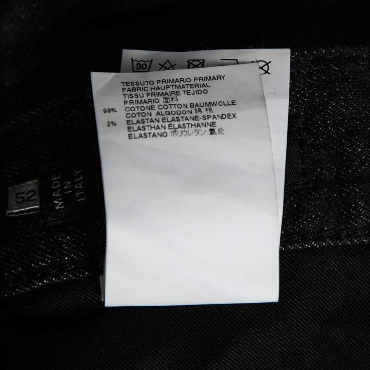 Pre Owned Dsquared2 Grey Distressed Denim Jeans XL