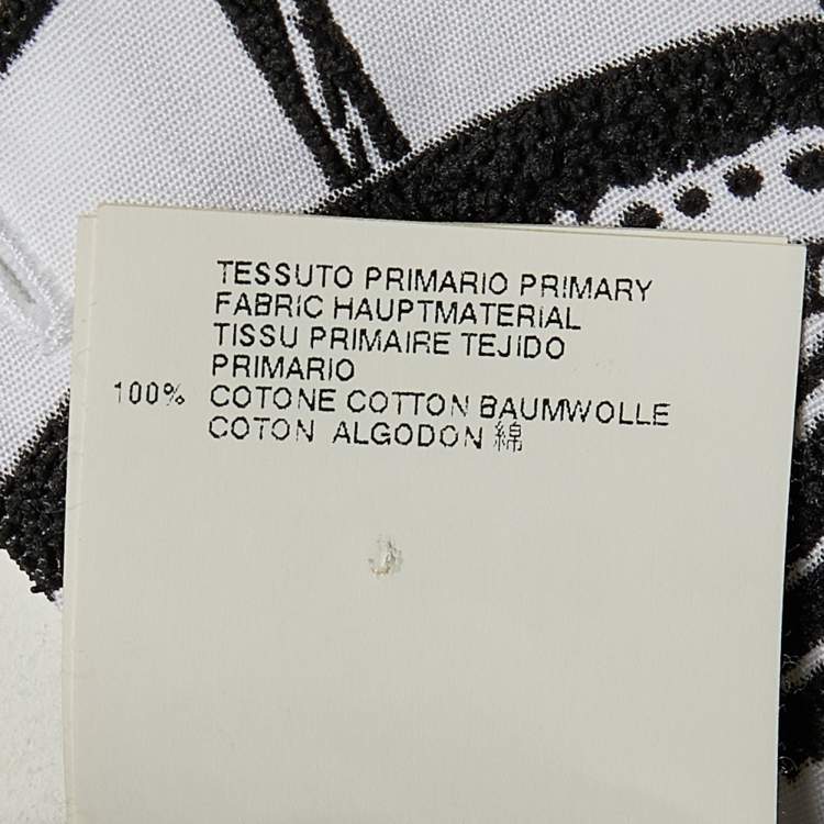 Pre Owned Dsquared2 White Skull Stars Texture Printed Cotton Button Front Shirt XL