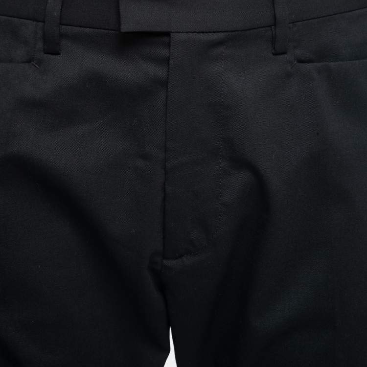 Pre Owned Dsquared2 Black Wool Bermuda Shorts M