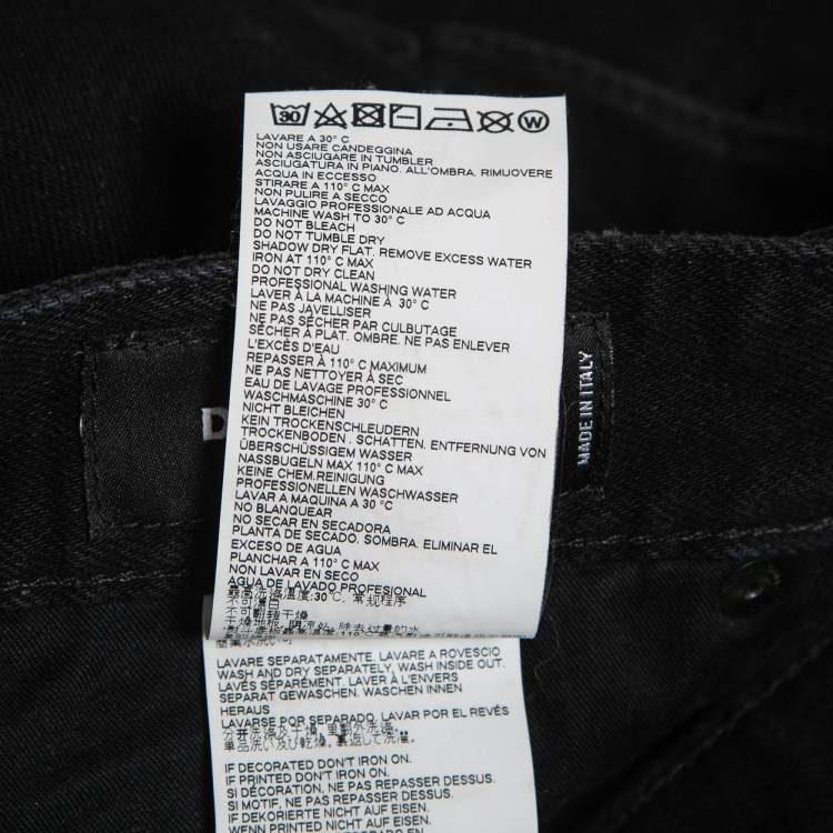 Pre Owned Dsquared2 Black Denim Skinny Jeans M Waist 33"
