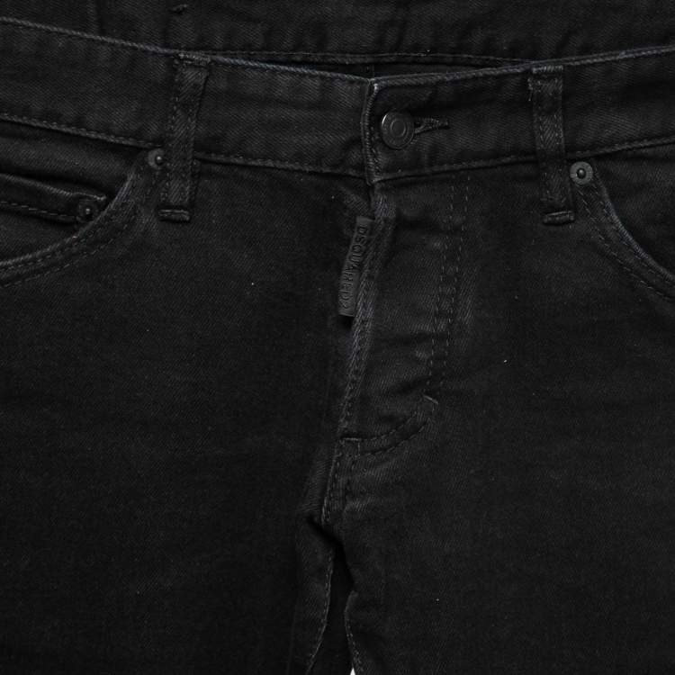 Pre Owned Dsquared2 Black Denim Skinny Jeans M Waist 33"