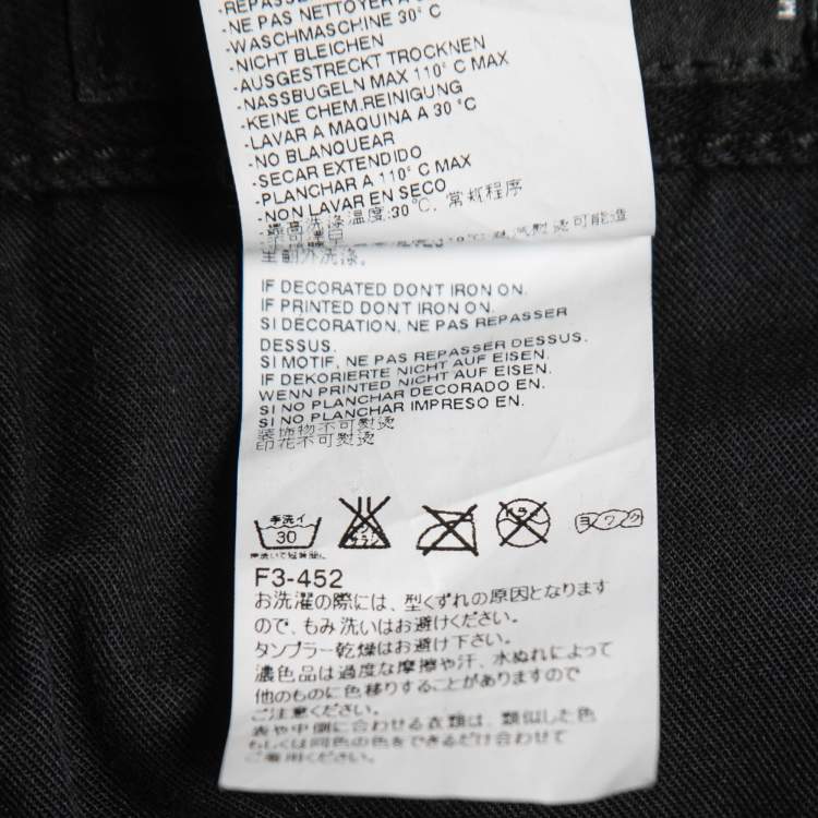 Pre Owned Dsquared2 Black Distressed Denim Skinny Jeans M Waist 34"
