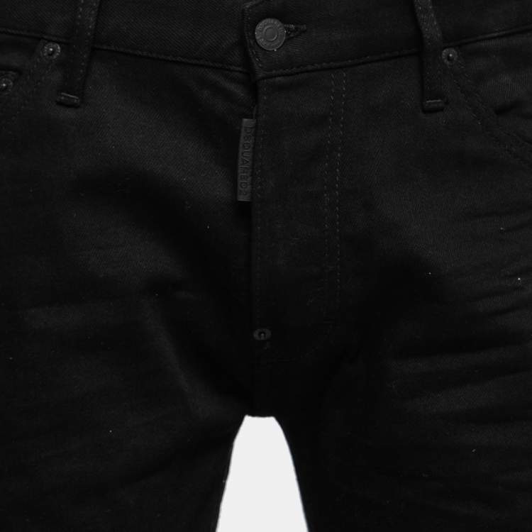 Pre Owned DSquared2 Black Denim Bermuda Shorts M