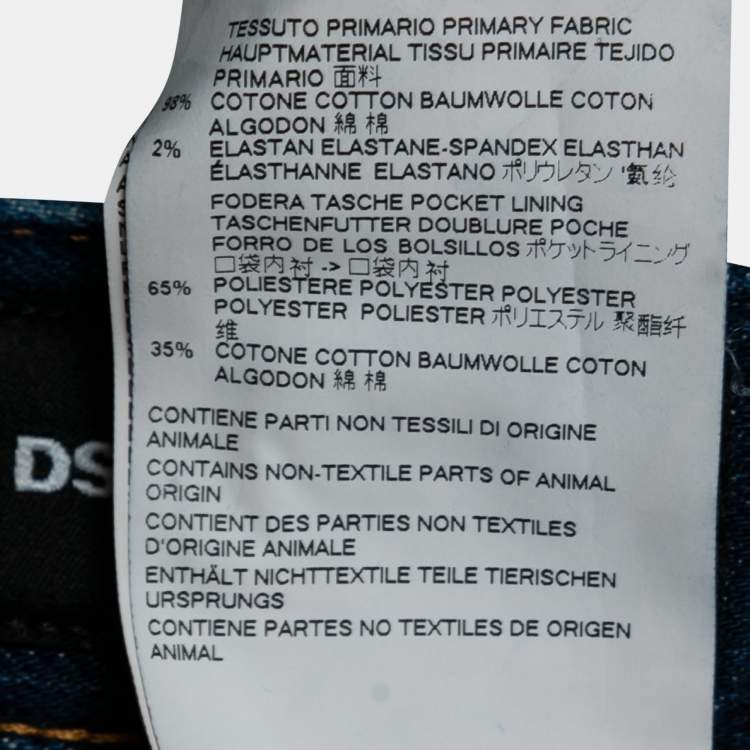 Pre Owned Dsquared2  Blue Distressed Denim Classic Kenny Twist Jeans M Waist 34"