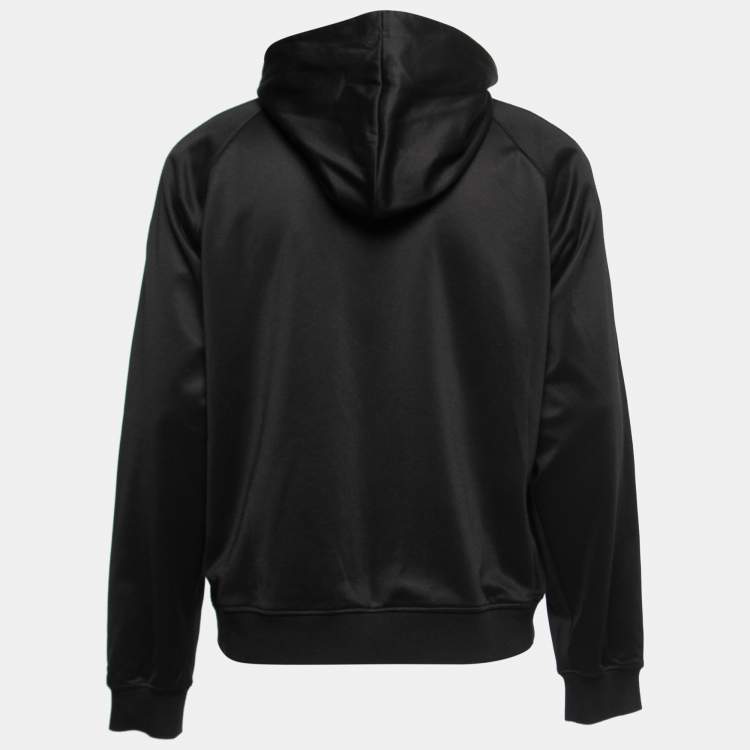 Pre Owned Dsquared2 Black Jersey Side Stripe Detail Zip-Up Jacket XL