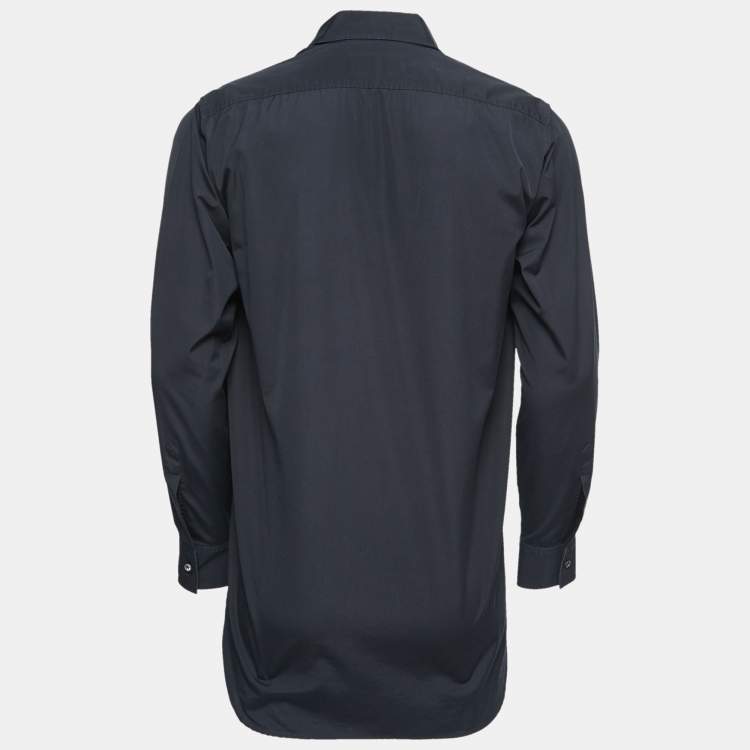 Pre Owned Dsquared2 Black Cotton Pocket Detailed Button Front Shirt XS