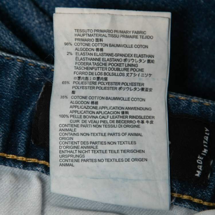 Pre Owned Dsquared2 Blue Denim Slim Jeans XL