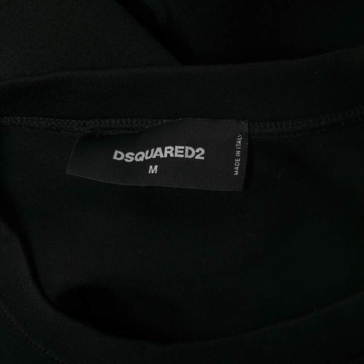Pre Owned Dsquared2 Black Evening Embroidered Knit Sweatshirt M