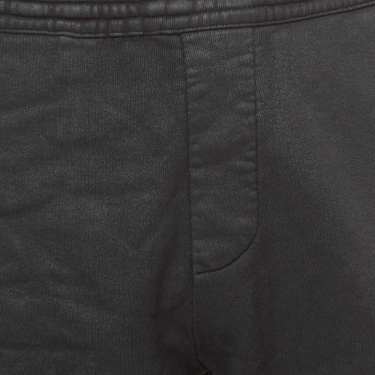 Pre Owned Dsquared2 Black Coated Cotton Drawstring Shorts S