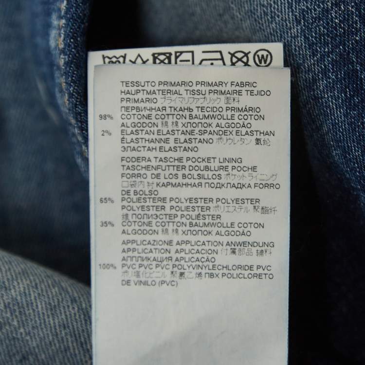 Pre Owned Dsquared2 Blue Distressed Ripped Denim Buttoned Jeans M Waist 34"
