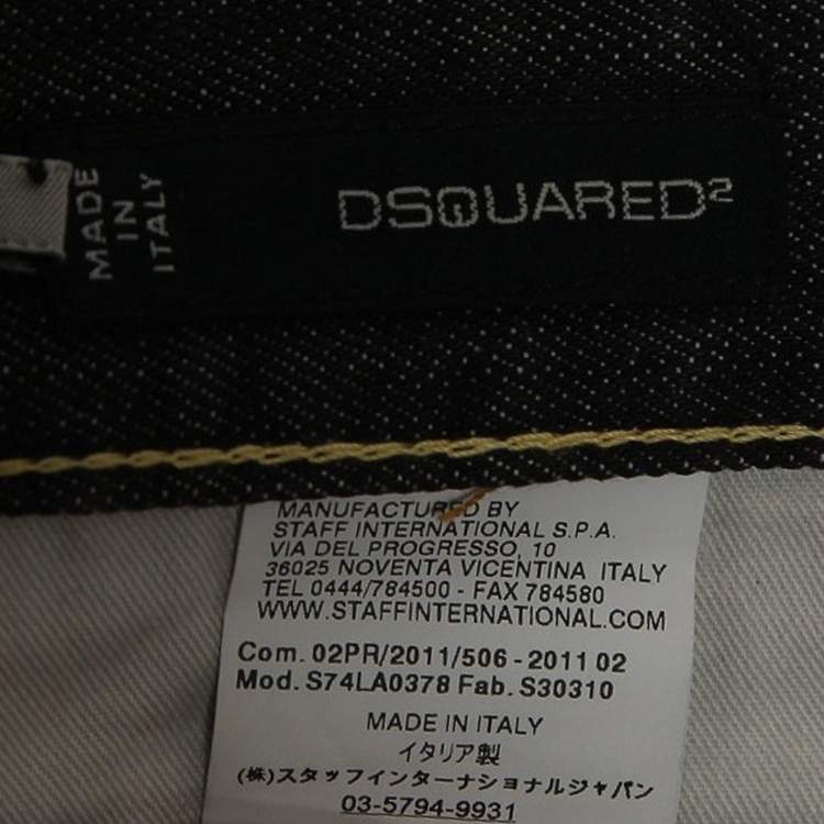 Pre Owned Dsquared2 Charcoal Grey Washed Denim Jeans S Waist 32"