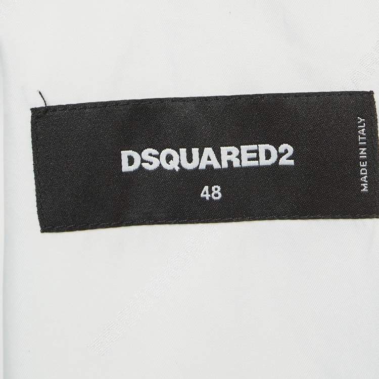 Pre Owned Dsquared2 Navy Blue Distressed Denim Vest M