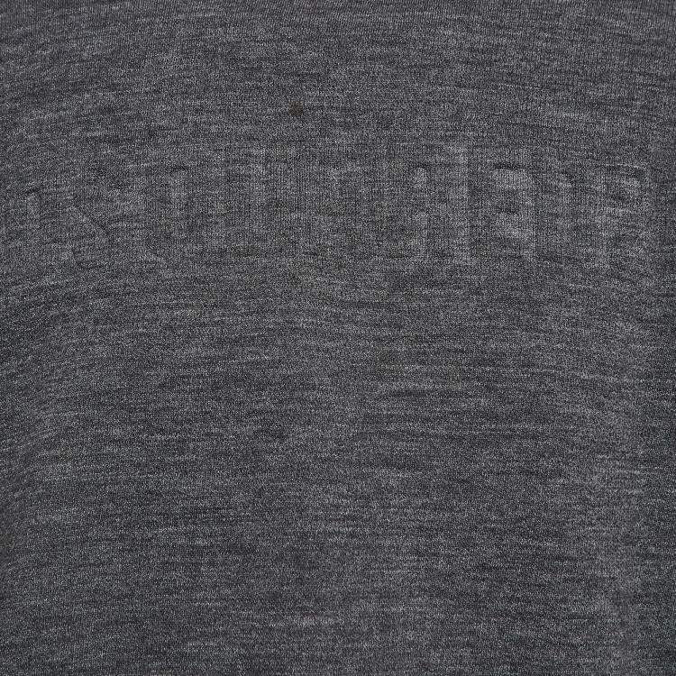 Pre Owned Dsquared2 Grey Puff Print Knit Sweatshirt S