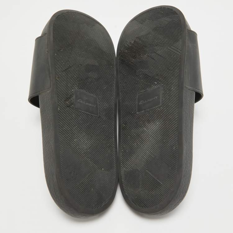 Pre Owned Dsquared2 Black Rubber Slide Sandals Size 44