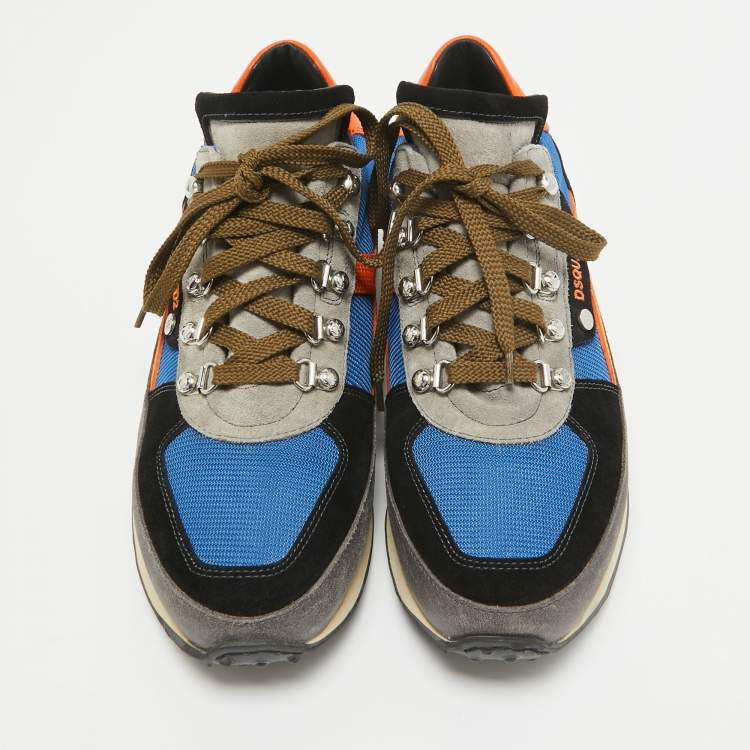 Pre Owned Dsquared2 Multicolor Suede & Mesh Dean Goes Hiking Lace Up Sneakers Size 43