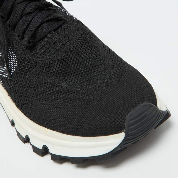 Pre Owned Dsquared2 Black Knit Fabric Run DS2 Sneakers Size 44