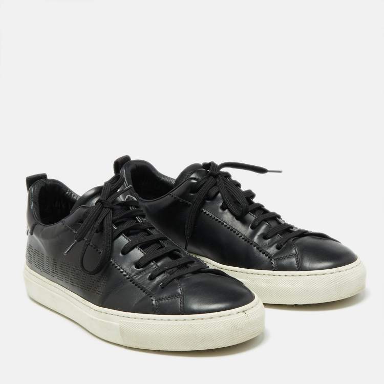 Pre Owned Dsquared2 Black Leather Low Top Sneakers Size 43
