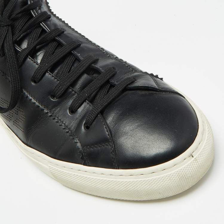 Pre Owned Dsquared2 Black Leather Low Top Sneakers Size 43