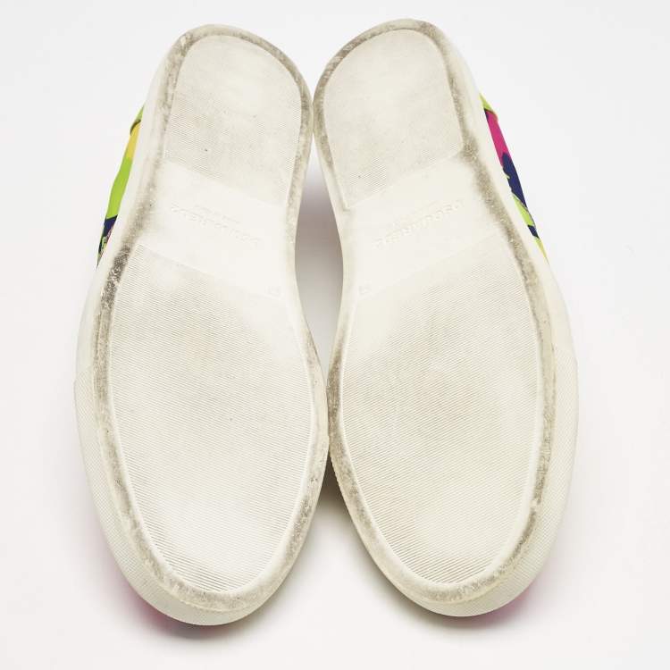 Pre Owned Dsquared2 Multicolor Canvas Slip On Sneakers Size 45